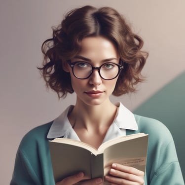 A thoughtful reader sitting in a cozy corner with a book.