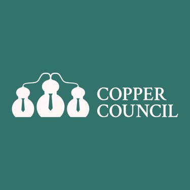 Copper Council horizontal lockup. Icon left, text right.