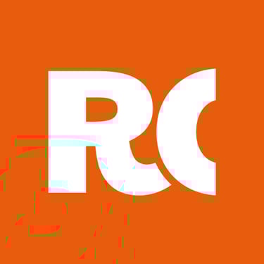 Close-up of wordmark detail. Letter R curves to match curvature of letter O