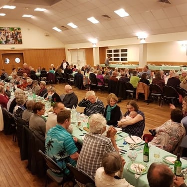 Evening meal with our French friends, 2019