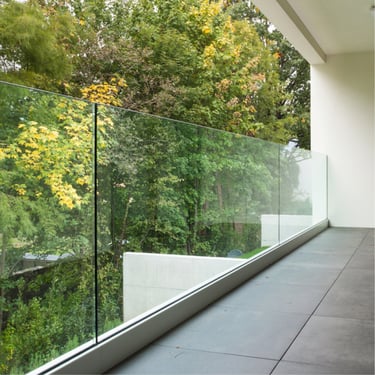 glass terrace balustrade