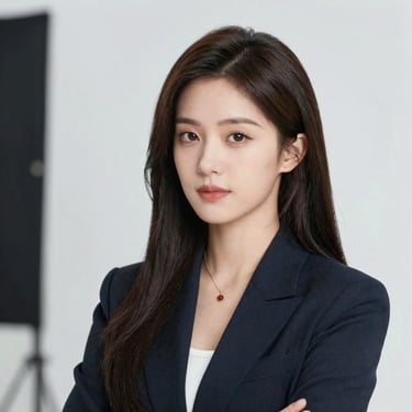 woman wearing black crew-neck shirt