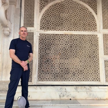 A beautiful lattice (a pierced marble screen) at the tomb of Sheikh Salim Chishti, Fatehpur Sikri 