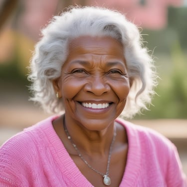 A friendly handyman fixing a door hinge with tools on a workbench nearby.