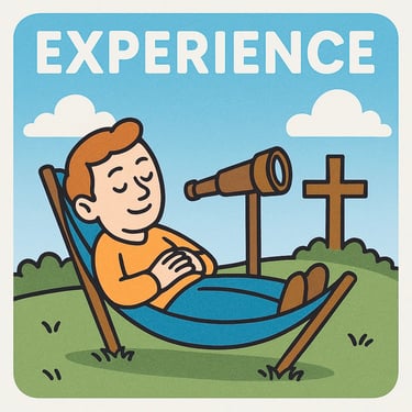 Young person enjoying calmness and peace in Christ.