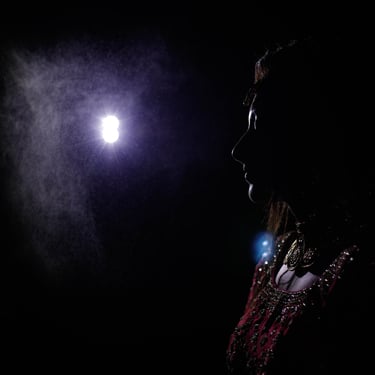 Bride getting ready, backlit portrait photography