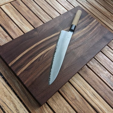 unique bent wood wave walnut edge grain cutting board