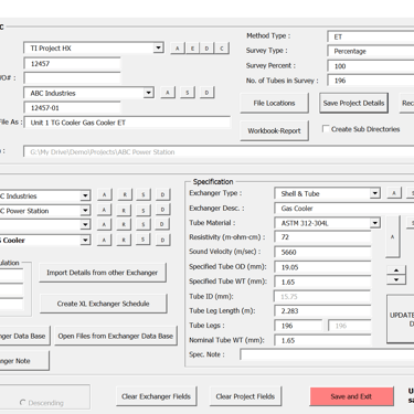TI Project HX Project Interface