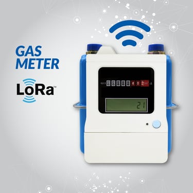 a digital display of a digital gas meter