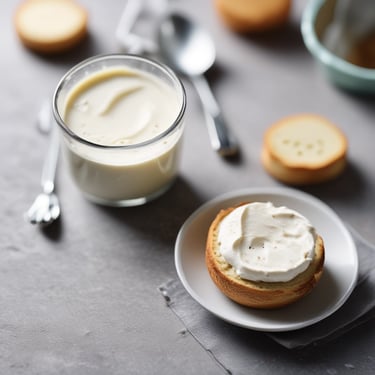 copinho de requeijão e biscoitinho