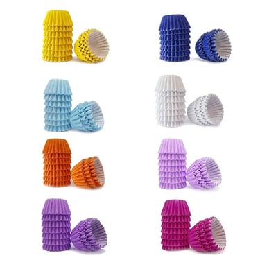 forminhas de papel coloridas