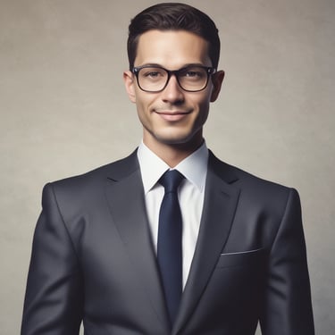 A professional portrait of a CEO from a tech startup in Paris.