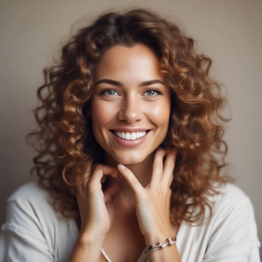 woman wearing black crew-neck shirt