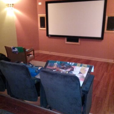Basement remodeling theater 