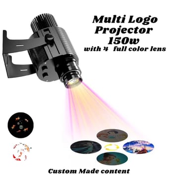Multi Gobo Projector 4 Lens of Static Rotation