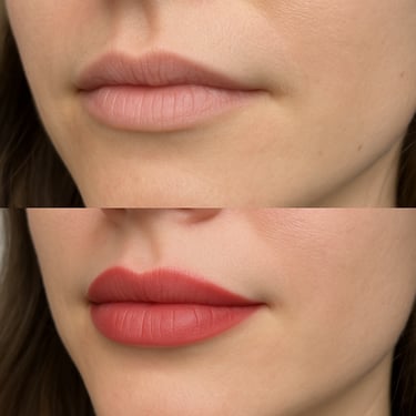 Técnica acuarela de micropigmentación labial