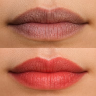 Resultado natural de micropigmentación de labios en Bogotá
