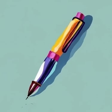 Gen AI watercolor - a pen