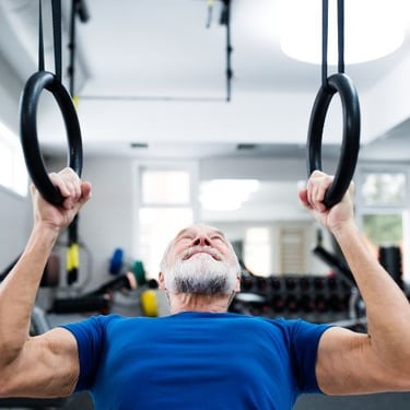 George Eleter is doing a pull up barbell