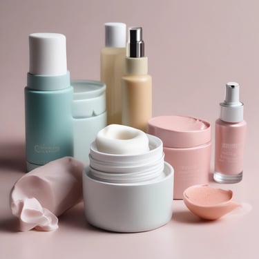 a tube of lotion sitting on top of a rock