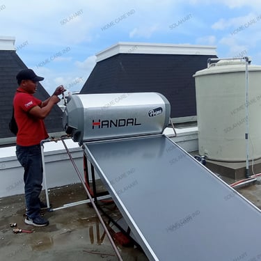Pemeriksaan rutin Solahart Solar Water Heater di Bekasi