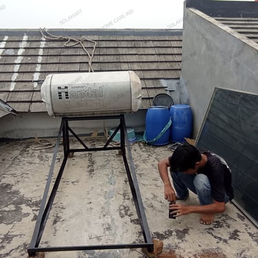 Pemasangan ulang water heater Solahart di kebon jeruk jakarta