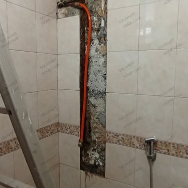 Penataan ulang pipa Handal Solar Water Heater di Bekasi