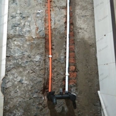 Instalasi sistem pemipaan air panas di sunter jakarta