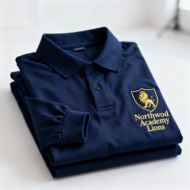 a polo shirt with a logo on it