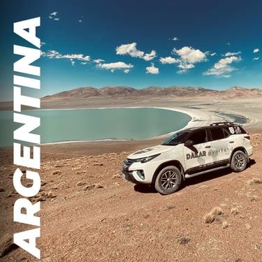Toyota SW4 na cratera do Vulcão na Argentina.