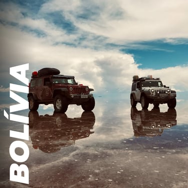 Jeep Wrangler na Expedição Atacama Uyuni, no Salar de Uyuni.