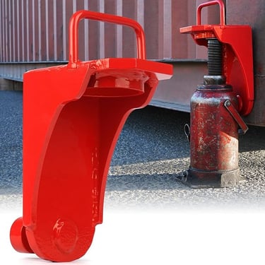 Heavy-Duty Shipping Container Jack Lug Red in color