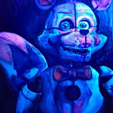Fnaf fanart Fun Time Foxy. Original artwork by the artist Angelina Nazarenko. UV