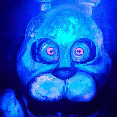 Bonnie Fnaf fan art. Original Mixed media artwork by the artist Angelina Nazarenko. ArtNess UV