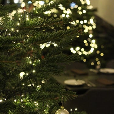 Marriot Kalėdinis restorano dekoravimas kalėdomscijos eglutės