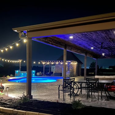 Relaxing Lights Outdoor Space