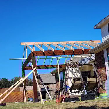Patio being Built at Morning