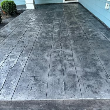 Dark Gray Stamped Concrete Floor 2