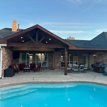 Wood Patio with Pool