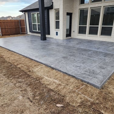 Stamped Concrete Outside Patio