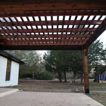Modern Dark Wood Pergola