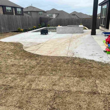 Concrete Patio at the Backyard