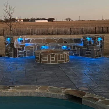 Cool Blue Light Outdoor Space