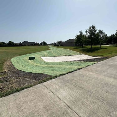 Textured Surface Near Concrete Road
