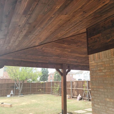 Slope Ceiling Cedar Patio