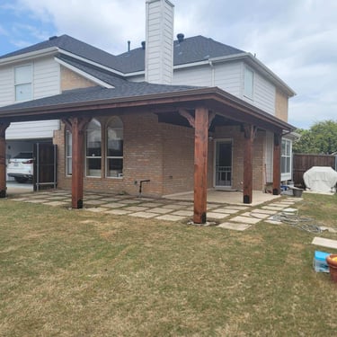 Patio with No Concrete Slab