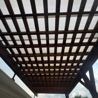 Pergola with Clear Top Roof