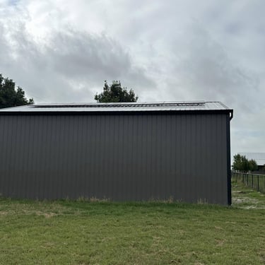 Metal Shop with Solar Panel