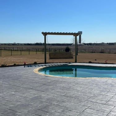 Mini Pergola with Swing and Pool
