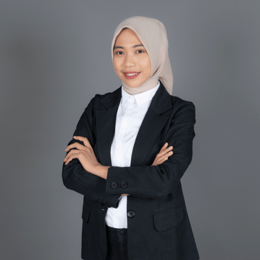 a woman in a suit and hijab